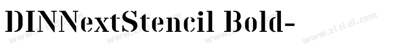 DINNextStencil Bold字体转换